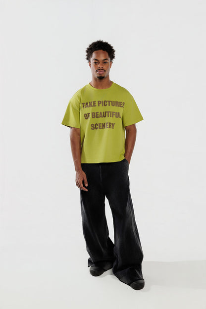 “I Take Pictures” Green Tee