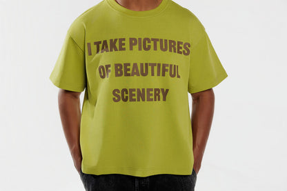 “I Take Pictures” Green Tee