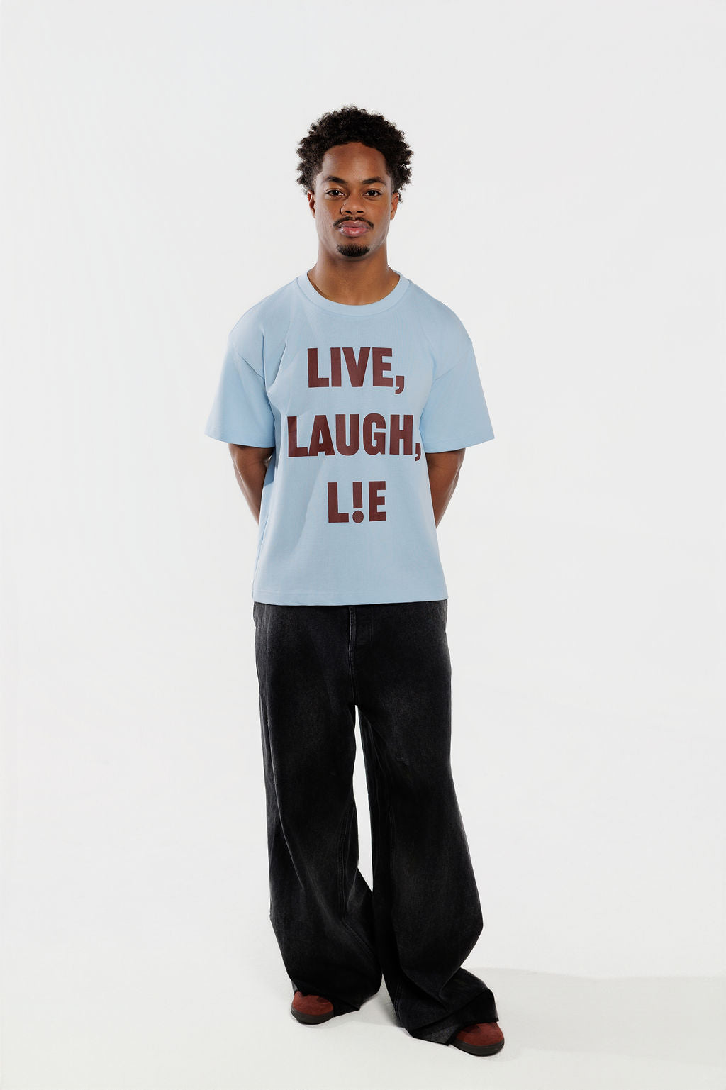 “Live Laugh Lie” Baby Blue Tee